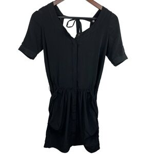 All Saints | Agnes Black Open Rivet Low Back Mini Dress